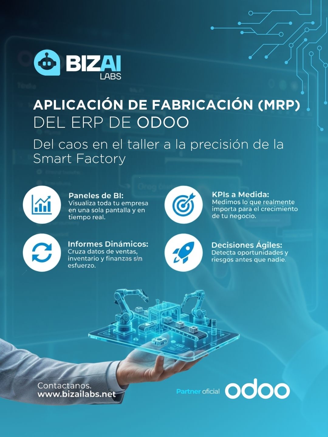 Aplicación de Fabricación (MRP) del ERP de Odoo Aplicación de Fabricación (MRP) del ERP de Odoo