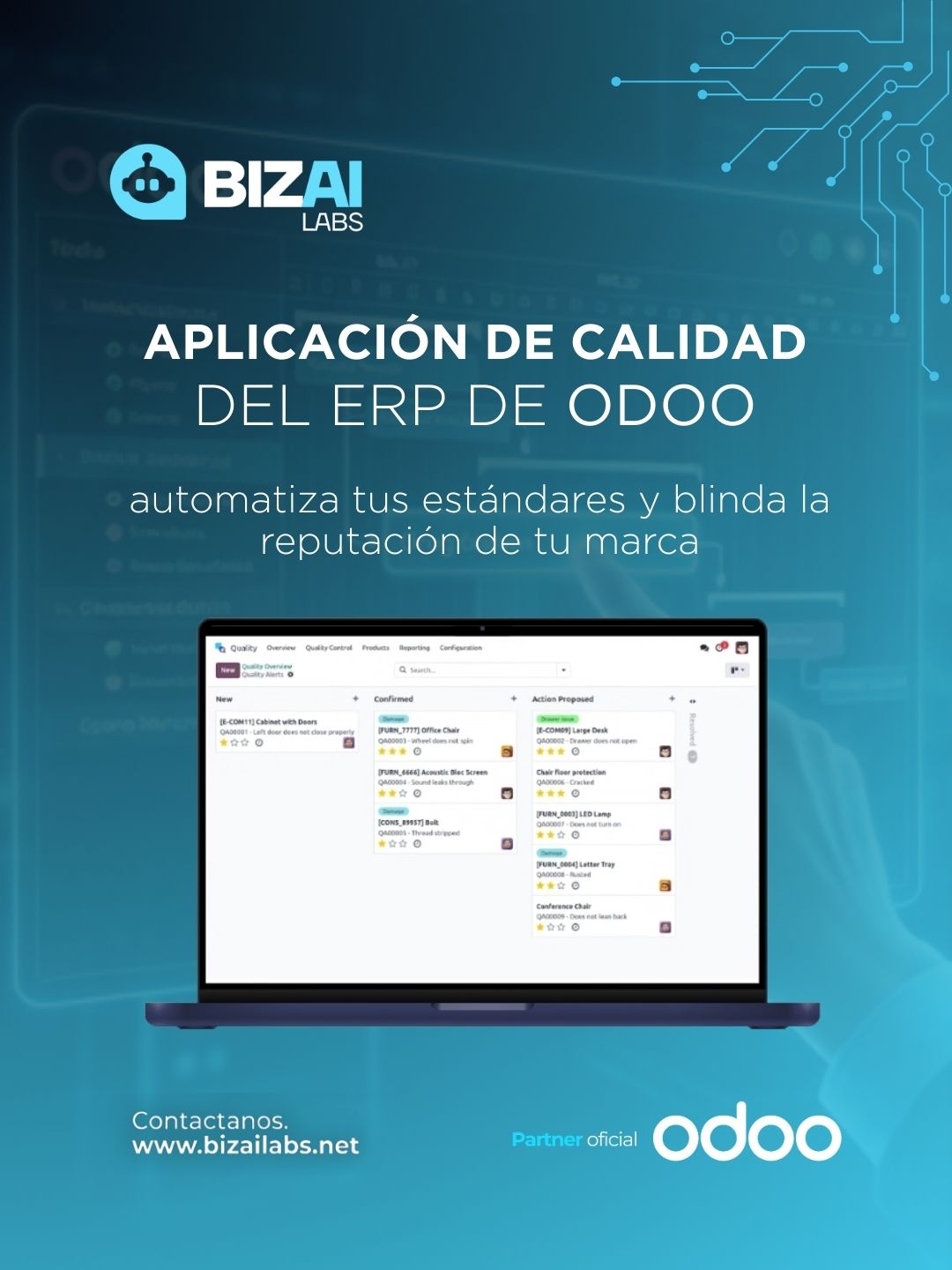 Aplicación de Calidad del ERP de Odoo Aplicación de Calidad del ERP de Odoo