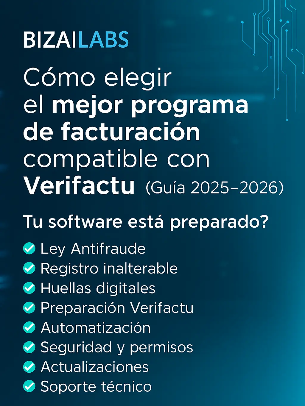 Cómo elegir el mejor programa de facturación compatible con Verifactu