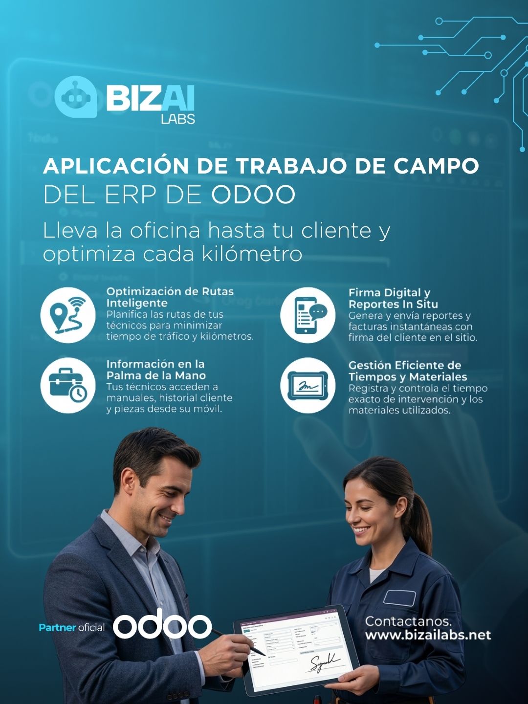 Aplicación de Trabajo de Campo del ERP de Odoo