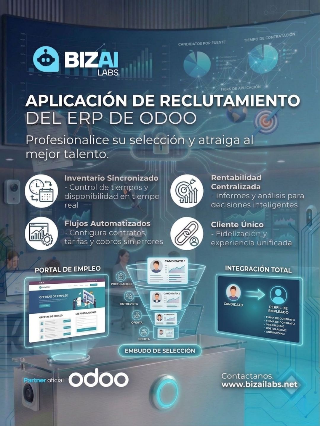 Aplicación de Reclutamiento del ERP de Odoo