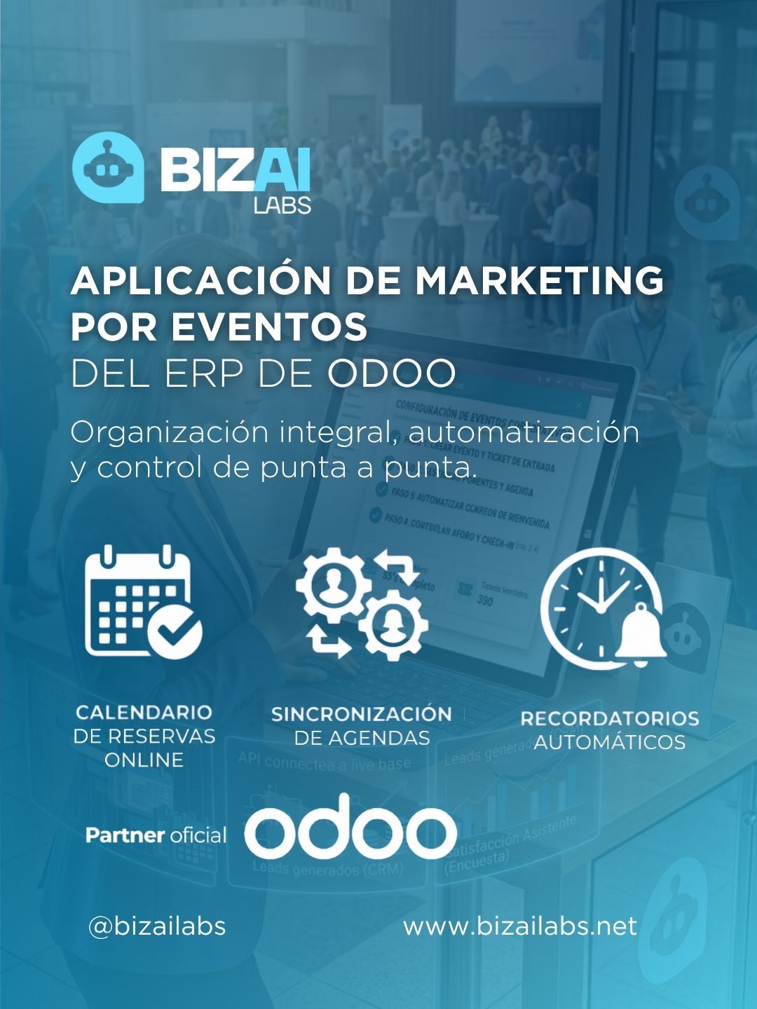 Aplicación de Marketing por Eventos del ERP de Odoo