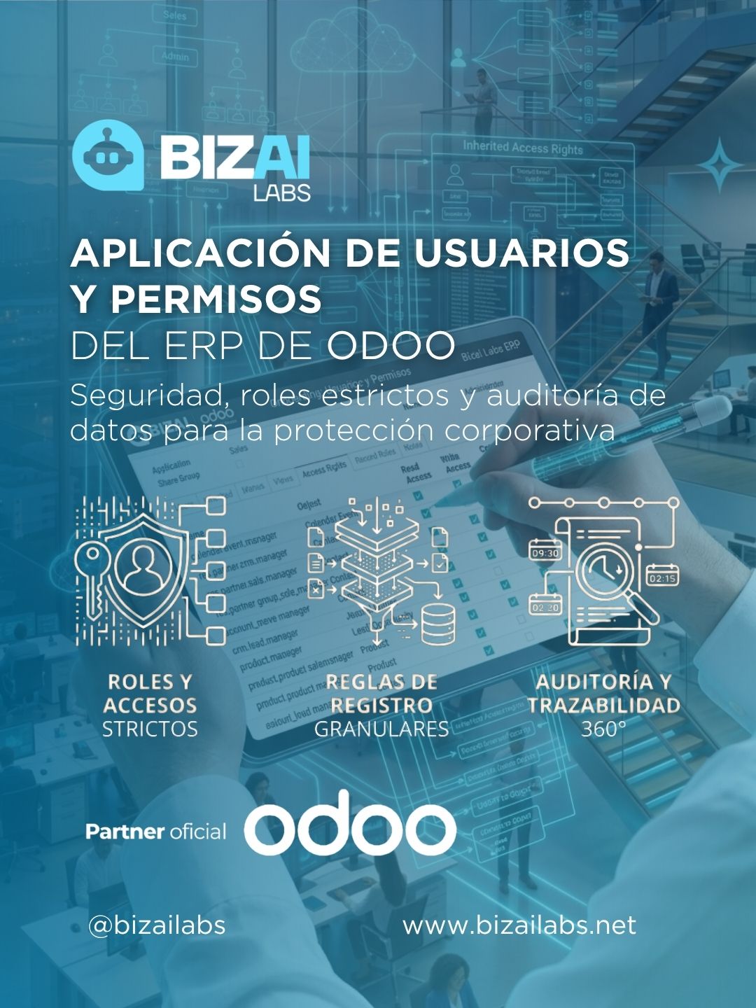 Aplicación de Usuarios y Permisos del ERP de Odoo