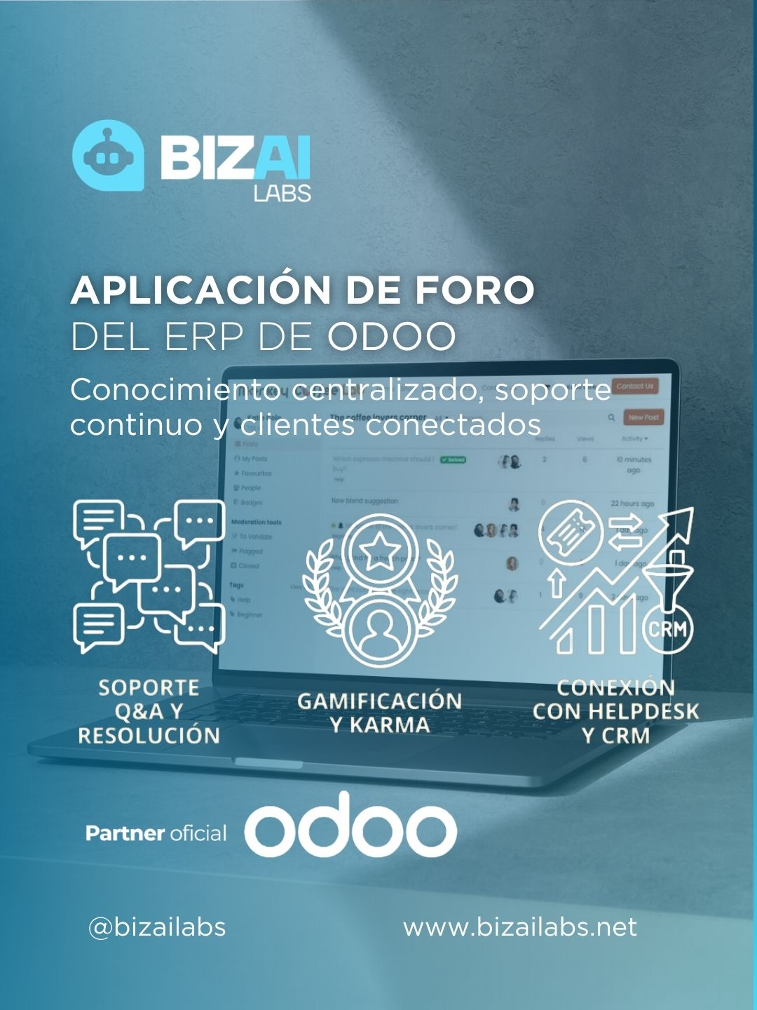 Aplicación de Foro del ERP de Odoo Aplicación de Foro del ERP de Odoo